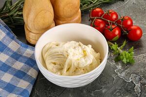 Italian delicous stracciatella cheese photo