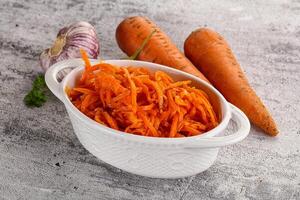 Korean carrot salad in the bowl photo