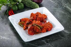 Indian cuisine - chicken tikka barbecue photo