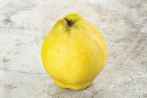 Ripe sweet organic quince fruit photo