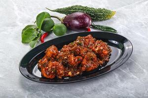 Chinese cuisine - Chicken manchurian gravy photo