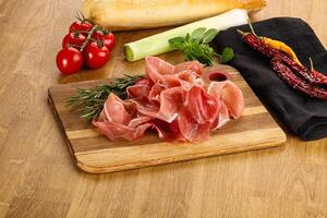 Spanish cuisine pork meat Jamon photo