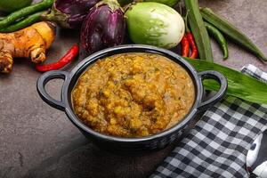 Indian cuisine Dal Tadka soup photo