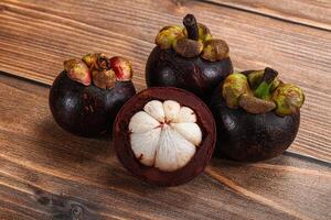 Sweet ripe juicy tropical Mangosteen photo