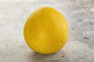 Fresh yellow sweet tropical Pomelo photo