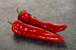 Red sweet Ramiro organic pepper photo