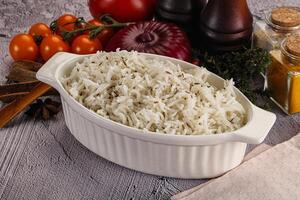 Indian cuisine jeera basmati rice photo