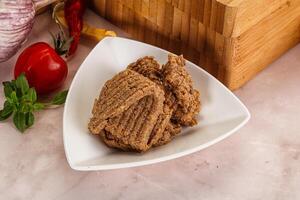 Liver Pate spread in the bowl photo