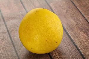 Fresh yellow sweet tropical Pomelo photo