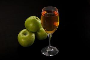 Fresh sweet natural apple juice photo