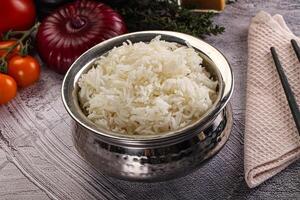 Indian cuisine Steamed basmati rice photo