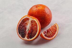 Red Sicilian orange ripe and juicy photo