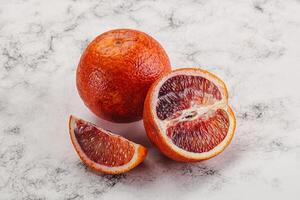 Red Sicilian orange ripe and juicy photo