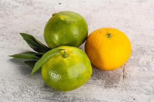 Fresh ripe sweet juicy mandarins photo