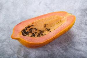 Sweet and juicy tropical papaya photo