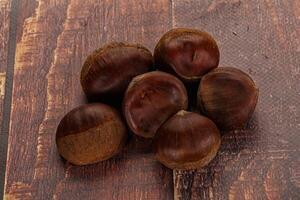 Tasty delicous brown natural Chestnut photo