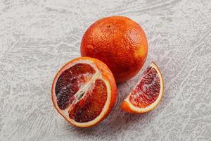 Red Sicilian orange ripe and juicy photo