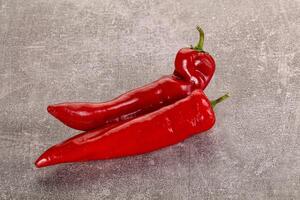 Red sweet Ramiro organic pepper photo