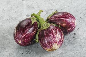 Raw ripe asian small eggplant photo