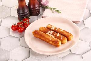 Fried cheese sticks for snack photo