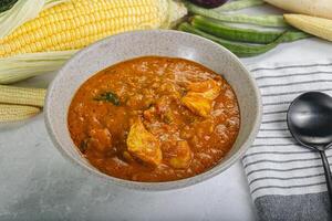 Indian cuisine - Kadai chicken masala photo