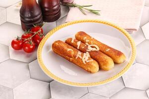 Fried cheese sticks for snack photo