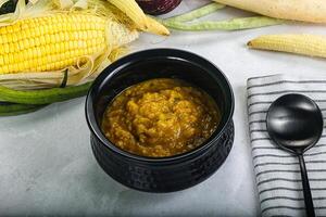 Vegan cuisine - Indian soup daal photo