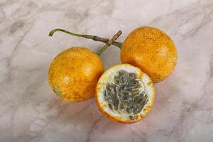 Tropical juice Granadilla Passion fruit photo