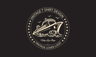 retro vintage t shirt design vector