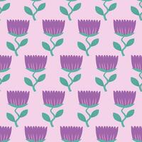 Vintage seamless floral pattern. A background of bright colors on a pink background. Graphics for printing on surfaces and web design. vector