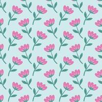 Vintage seamless floral pattern. A background of bright colors on a green background. Graphics for printing on surfaces and web design. vector