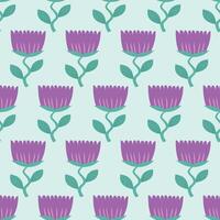 Vintage seamless floral pattern. A background of bright colors on a green background. Graphics for printing on surfaces and web design. vector