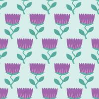 Vintage seamless floral pattern. A background of bright colors on a green background. Graphics for printing on surfaces and web design. vector