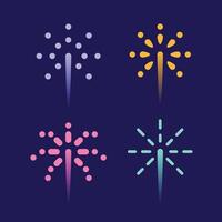 Multi Colored Celebration Fireworks vector
