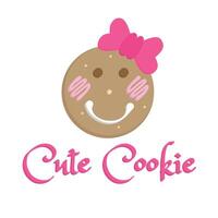 Multipurpose Fun Cookie Face Logo Template vector