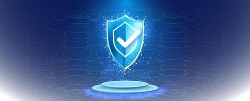 Cyber Security concept.Cybersecurity, antivirus, encryption, data protection. Software development. Safety internet technology vector