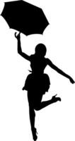 Silhouette beautiful fashion girl on white background vector