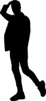 Silhouette business man illustration vector