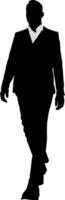 Silhouette business man illustration vector