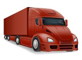 freight truck car delivery cargo illustration isolated on white background vector