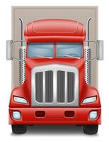 freight truck car delivery cargo illustration isolated on white background vector