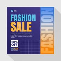 Fashion sale social media post template vector