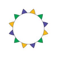Colorful Round Bunting Frame vector