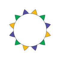 Colorful Round Bunting Frame vector