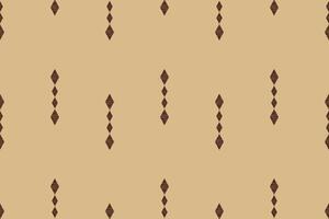 Traditional Ethnic ikat motif fabric pattern geometric style.African Ikat embroidery Ethnic oriental pattern brown background wallpaper. Abstract,illustration.Texture,frame,decoration. vector