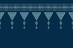 tradicional étnico ikat motivo tela modelo geométrico estilo.africano ikat bordado étnico oriental modelo azul antecedentes fondo de pantalla. resumen, ilustración.textura, marco, decoración. vector