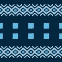 Traditional Ethnic ikat motif fabric pattern geometric style.African Ikat embroidery Ethnic oriental pattern blue pastel background wallpaper. Abstract,illustration.Texture,frame,decoration. vector