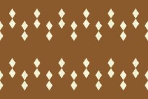 Traditional Ethnic ikat motif fabric pattern geometric style.African Ikat embroidery Ethnic oriental pattern brown background wallpaper. Abstract,illustration.Texture,frame,decoration. vector