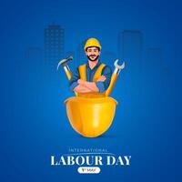 International Labor Day, Labour day, May 1st, Social Media Post vector