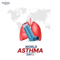 World Asthma Day Social Media Post vector